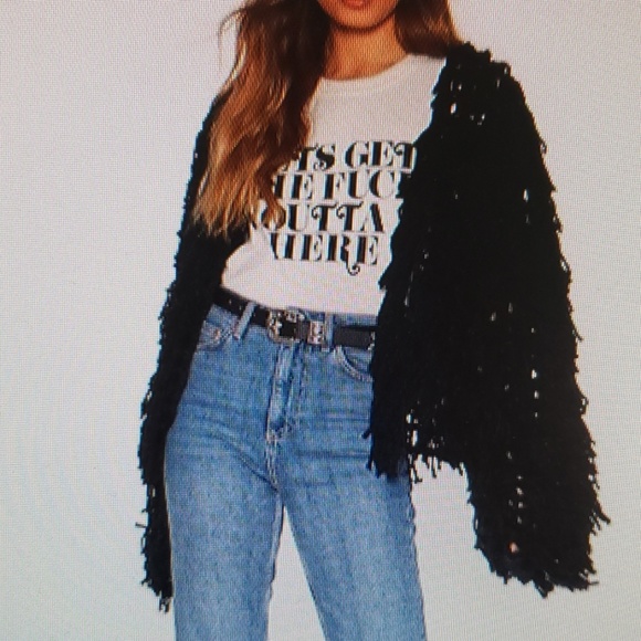 Nasty Gal Sweaters - Nasty Gal Bad Romance shaggy cardigan NWT S